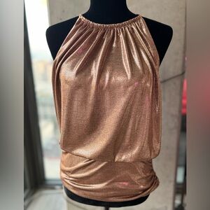 EUC: White House Black Market: Size Medium Metallic Copper Sleeveless Top